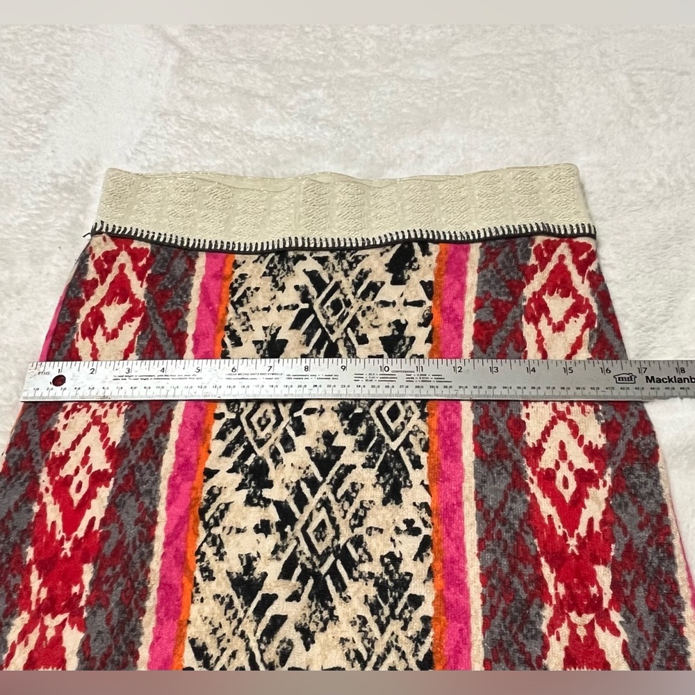 Vanessa Virginia By Anthropology Fair Isle Maxi Sweater Knit Skirt Size M - Picture 5 of 11